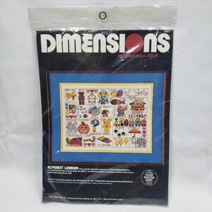 Dimensions 3567 ABC Counted Cross Stitch Alphabet Learner Chris Davenport 1984